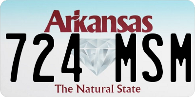 AR license plate 724MSM