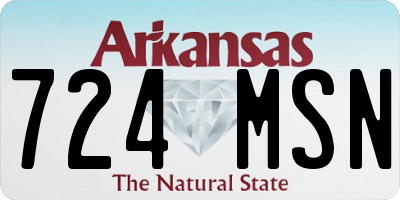 AR license plate 724MSN