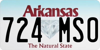 AR license plate 724MSO
