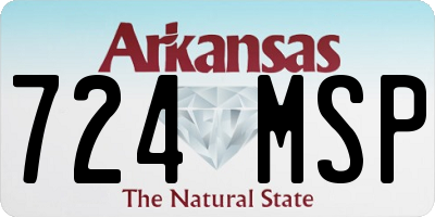 AR license plate 724MSP