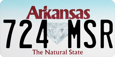 AR license plate 724MSR