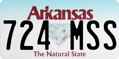 AR license plate 724MSS