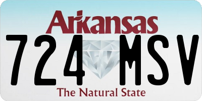 AR license plate 724MSV