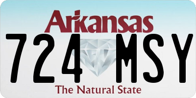 AR license plate 724MSY