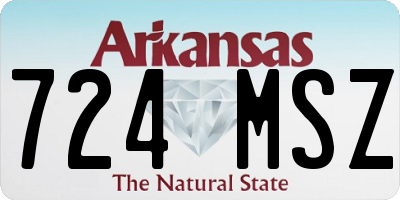 AR license plate 724MSZ