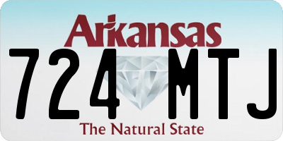 AR license plate 724MTJ