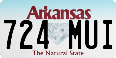 AR license plate 724MUI