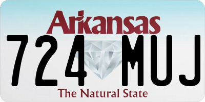 AR license plate 724MUJ
