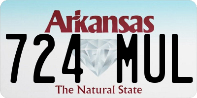 AR license plate 724MUL