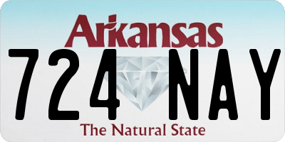 AR license plate 724NAY