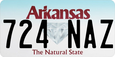 AR license plate 724NAZ