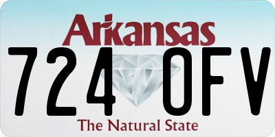AR license plate 724OFV