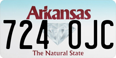 AR license plate 724OJC