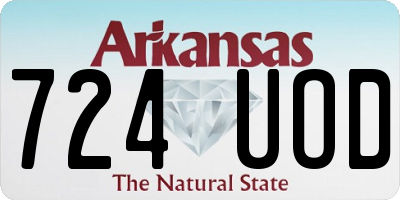 AR license plate 724UOD