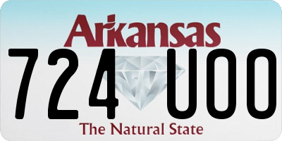 AR license plate 724UOO