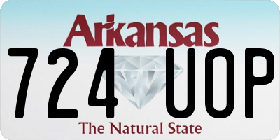 AR license plate 724UOP
