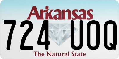 AR license plate 724UOQ