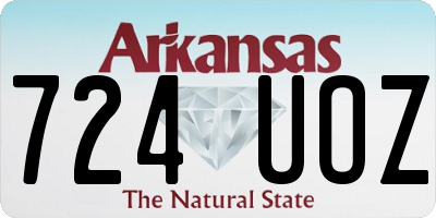 AR license plate 724UOZ