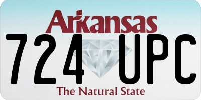 AR license plate 724UPC