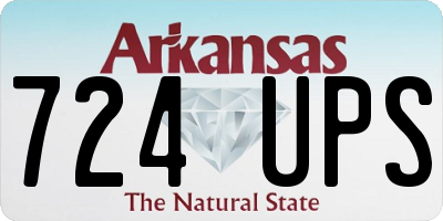 AR license plate 724UPS