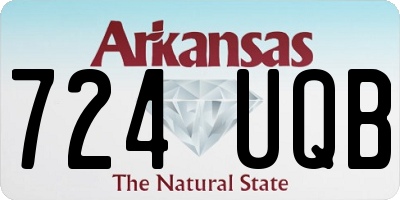 AR license plate 724UQB