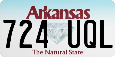 AR license plate 724UQL
