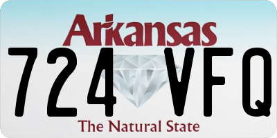 AR license plate 724VFQ