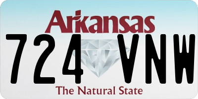 AR license plate 724VNW