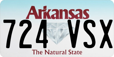 AR license plate 724VSX