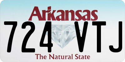 AR license plate 724VTJ