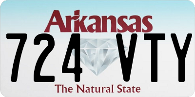 AR license plate 724VTY
