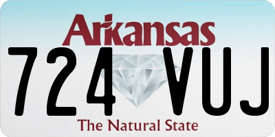 AR license plate 724VUJ
