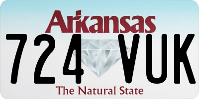 AR license plate 724VUK