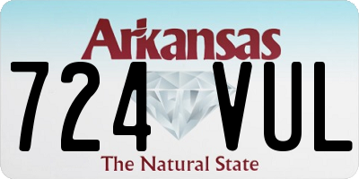AR license plate 724VUL