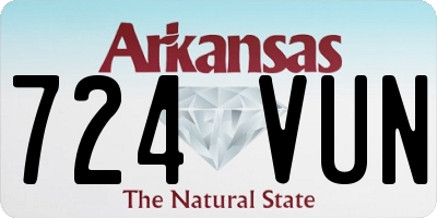AR license plate 724VUN