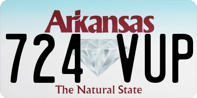 AR license plate 724VUP