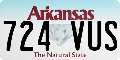 AR license plate 724VUS