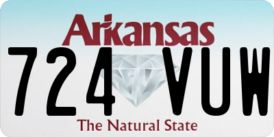 AR license plate 724VUW