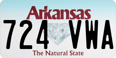 AR license plate 724VWA