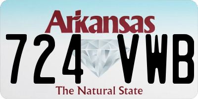 AR license plate 724VWB