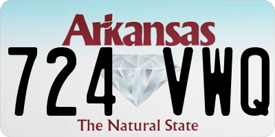AR license plate 724VWQ