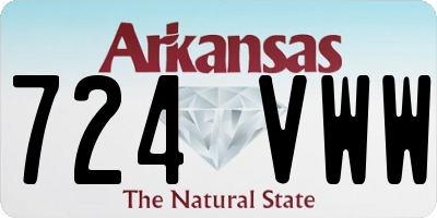 AR license plate 724VWW