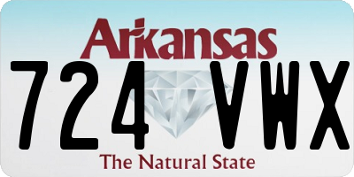 AR license plate 724VWX