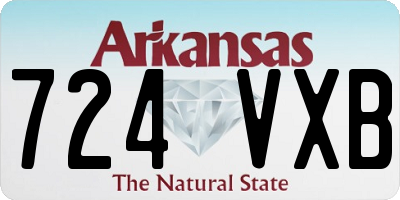 AR license plate 724VXB