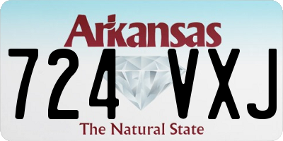 AR license plate 724VXJ