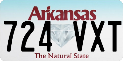 AR license plate 724VXT