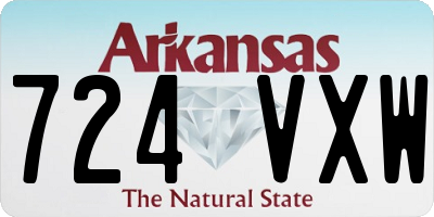 AR license plate 724VXW