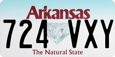 AR license plate 724VXY
