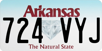 AR license plate 724VYJ