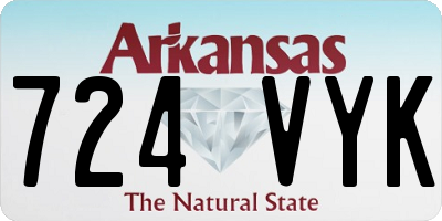 AR license plate 724VYK